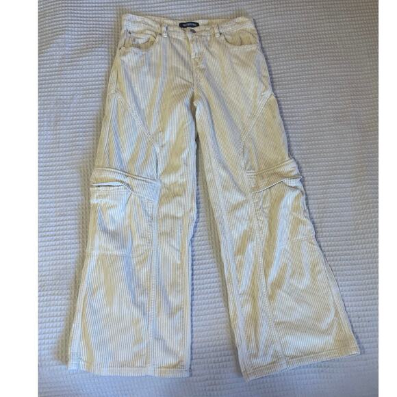 Urban Outfitters Cream Corduroy Y2K Street Style Women’s Cargo Pants Size 26 - Picture 8 of 13